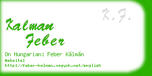 kalman feber business card